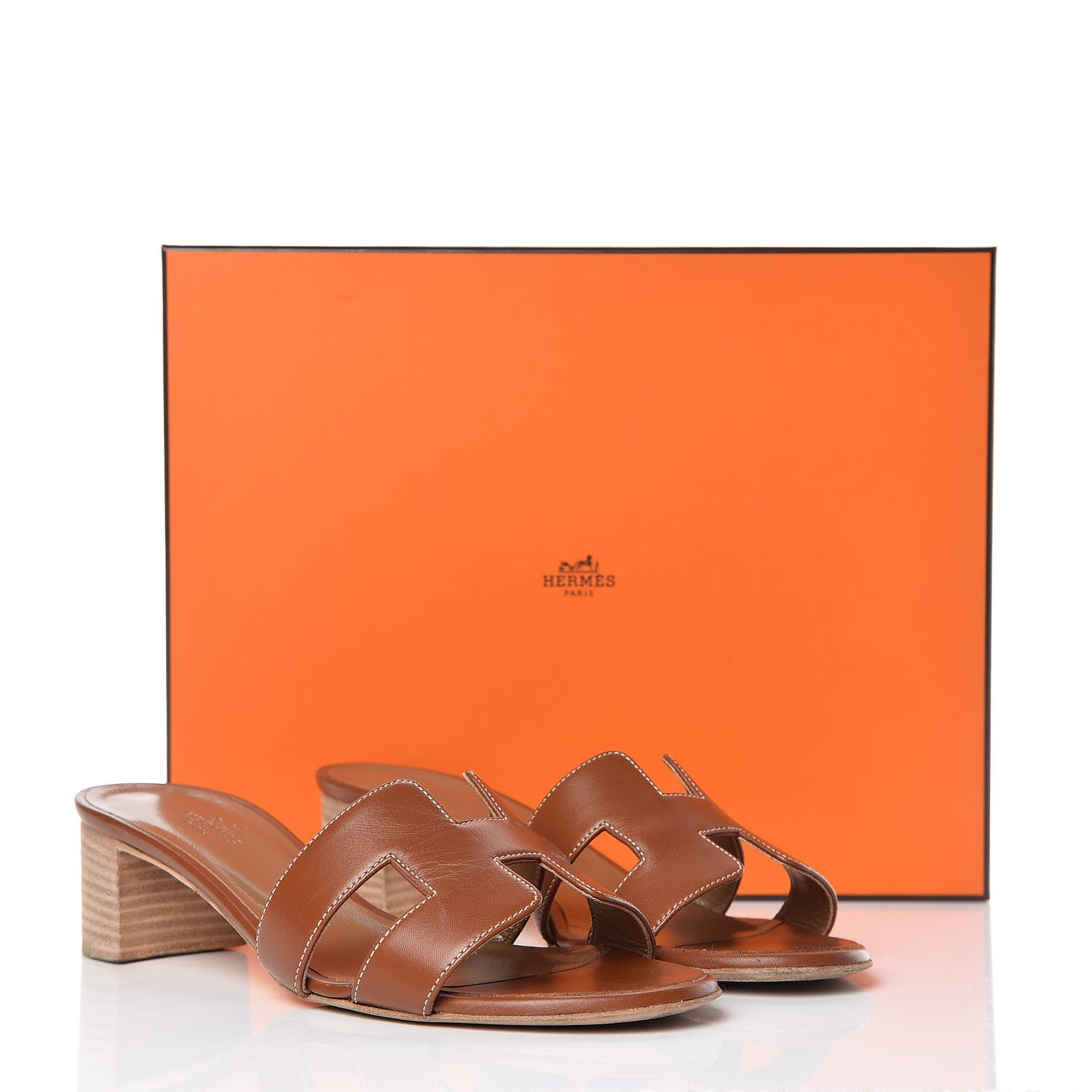 Hermes Calfskin Oasis Sandals 36.5 Gold 14 of 14