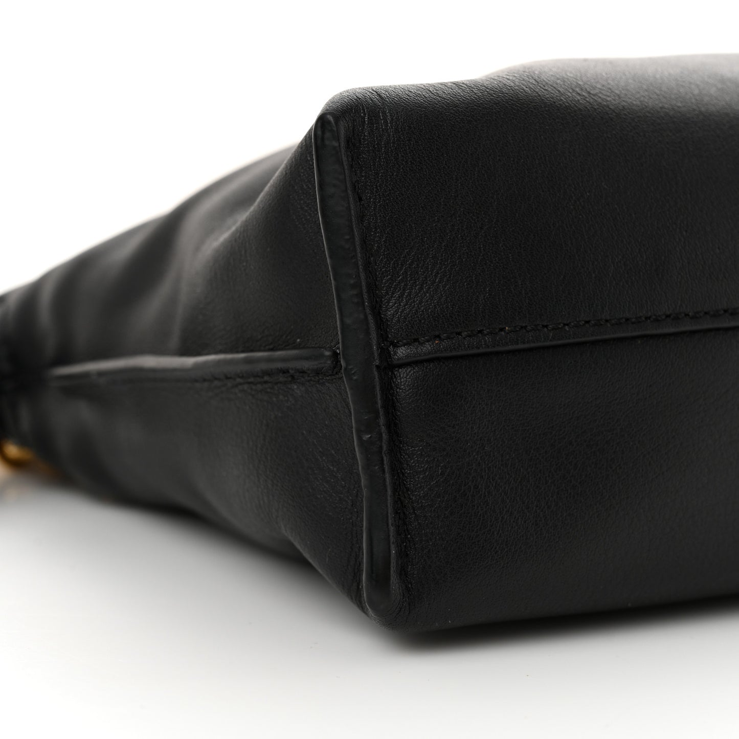 Nappa Calfskin Mini Flamenco Knot Clutch With Chain Black