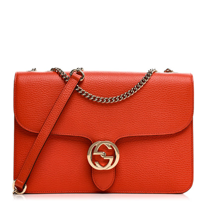 Gucci Dollar Calfskin Interlocking G Shoulder Bag Sun Orange 1 of 10