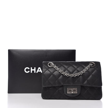 Chanel Iridescent Calfskin Quilted 2.55 Reissue 224 Flap Black 10 of 10