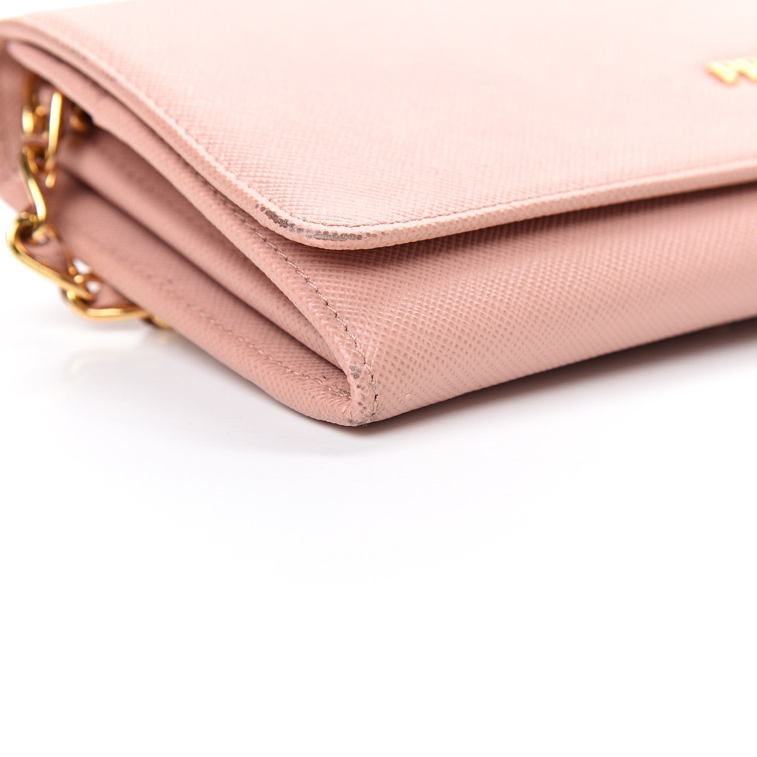 Prada Saffiano Metal Large Chain Wallet Orchidea 9 of 14