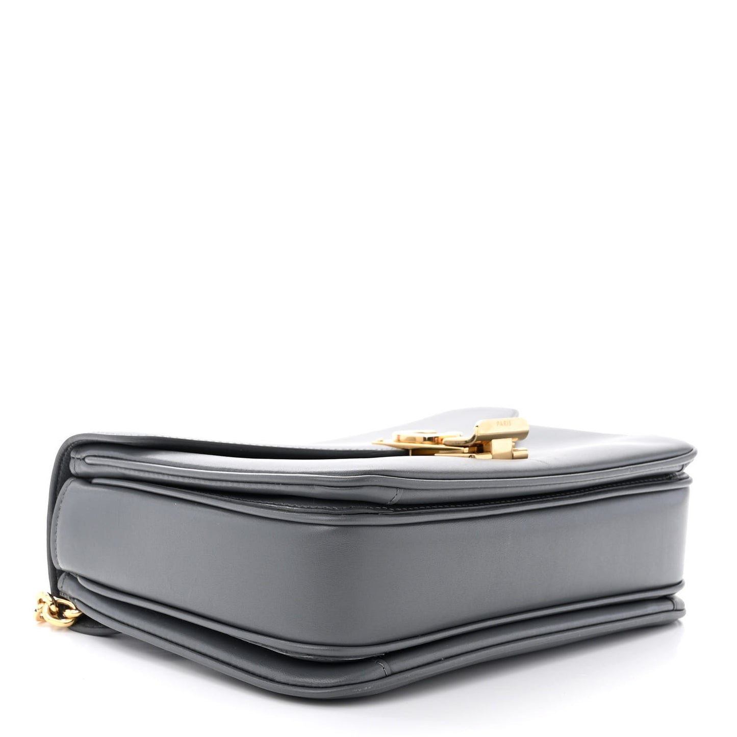 Shiny Calfskin Medium C Bag Grey