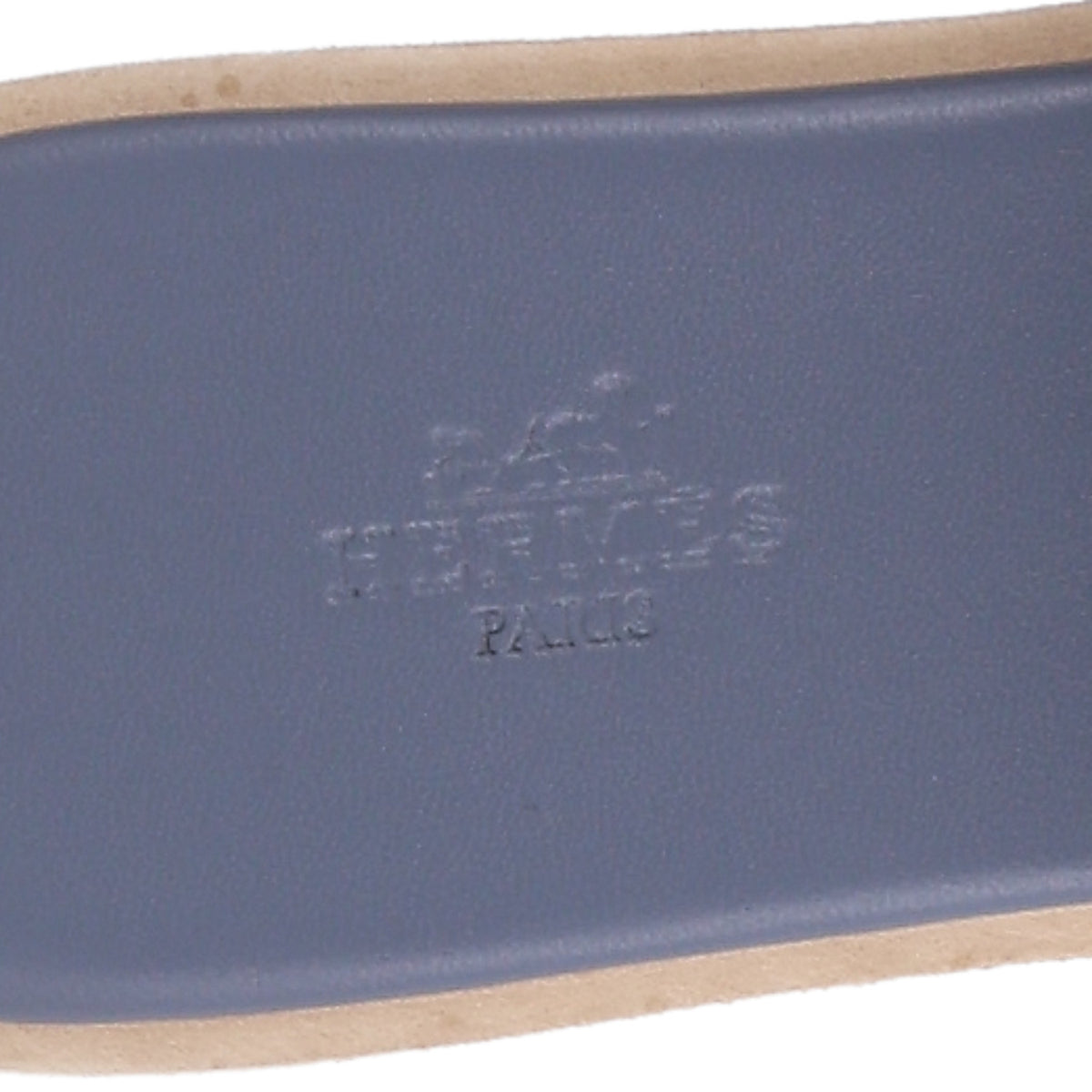 Hermes Suede Goatskin Cork Eze 30 Sandals 38 Bleu Grignon 9 of 10