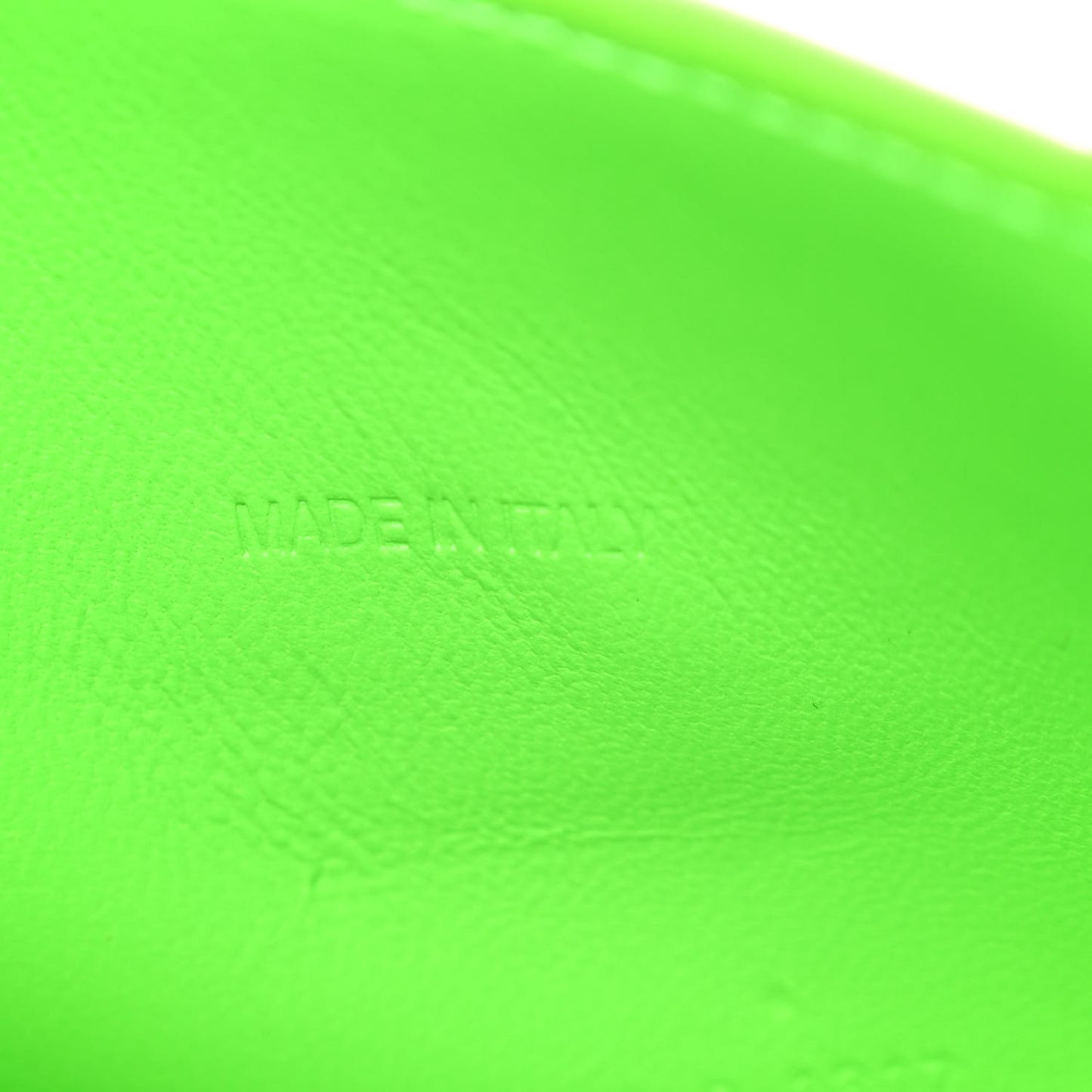 Shiny Box Calfskin Hourglass Top Handle Bag XS Acid Green