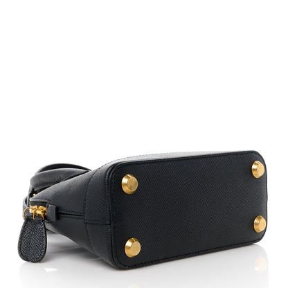 Balenciaga Signature Grained Calfskin XXS Ville Top Handle Bag Black White 4 of 10