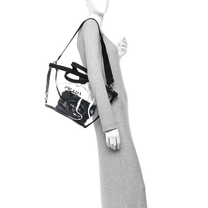Prada PVC Canapa Tote Black 2 of 11