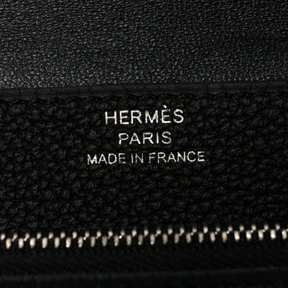 Hermes Togo Dogon Compact Wallet Black 7 of 8