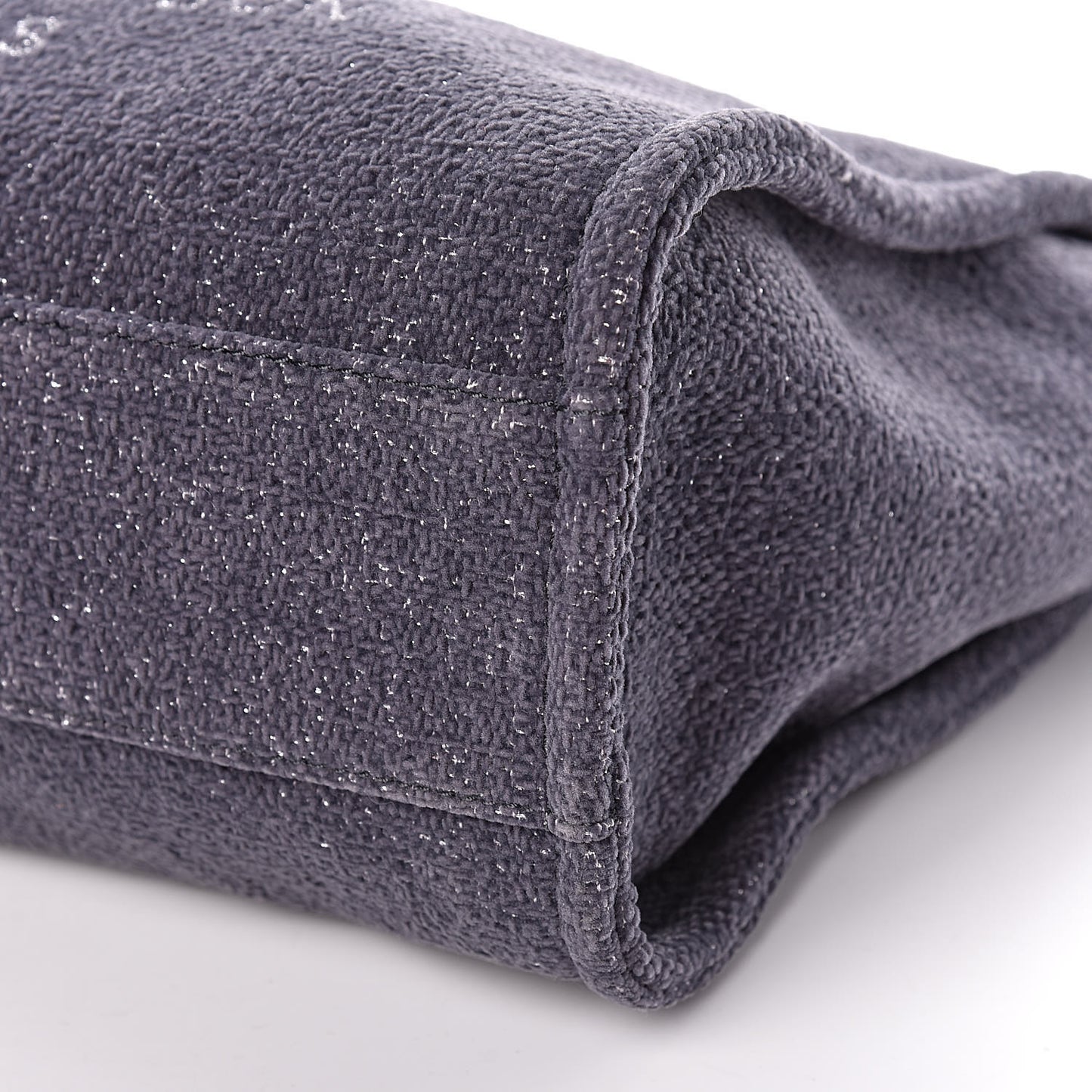 Lurex Boucle Small Deauville Tote Gray