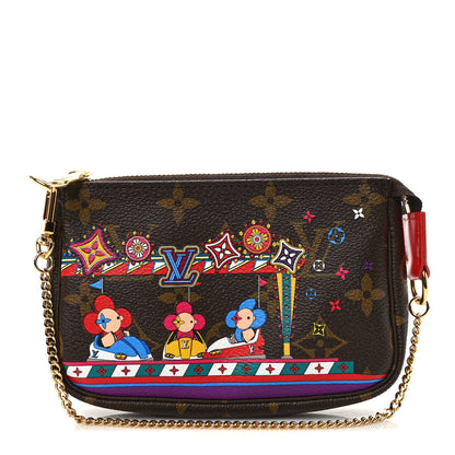 Louis Vuitton Monogram 2020 Christmas Animation Bumper Cars Mini Pochette Accessories Coquelicot 1 of 7