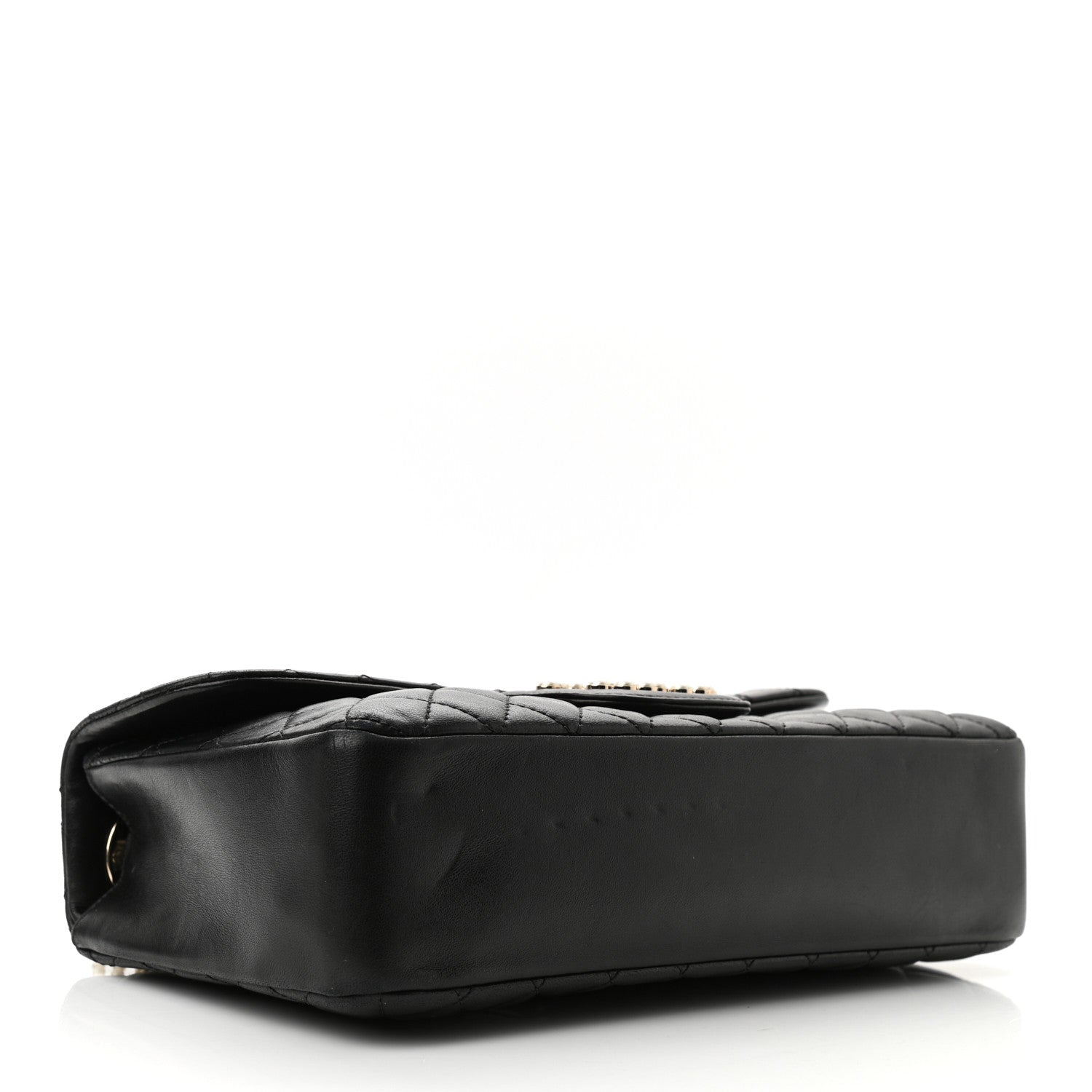 Chanel Lambskin Quilted Medium Westminster Pearl Flap Black 3 of 10