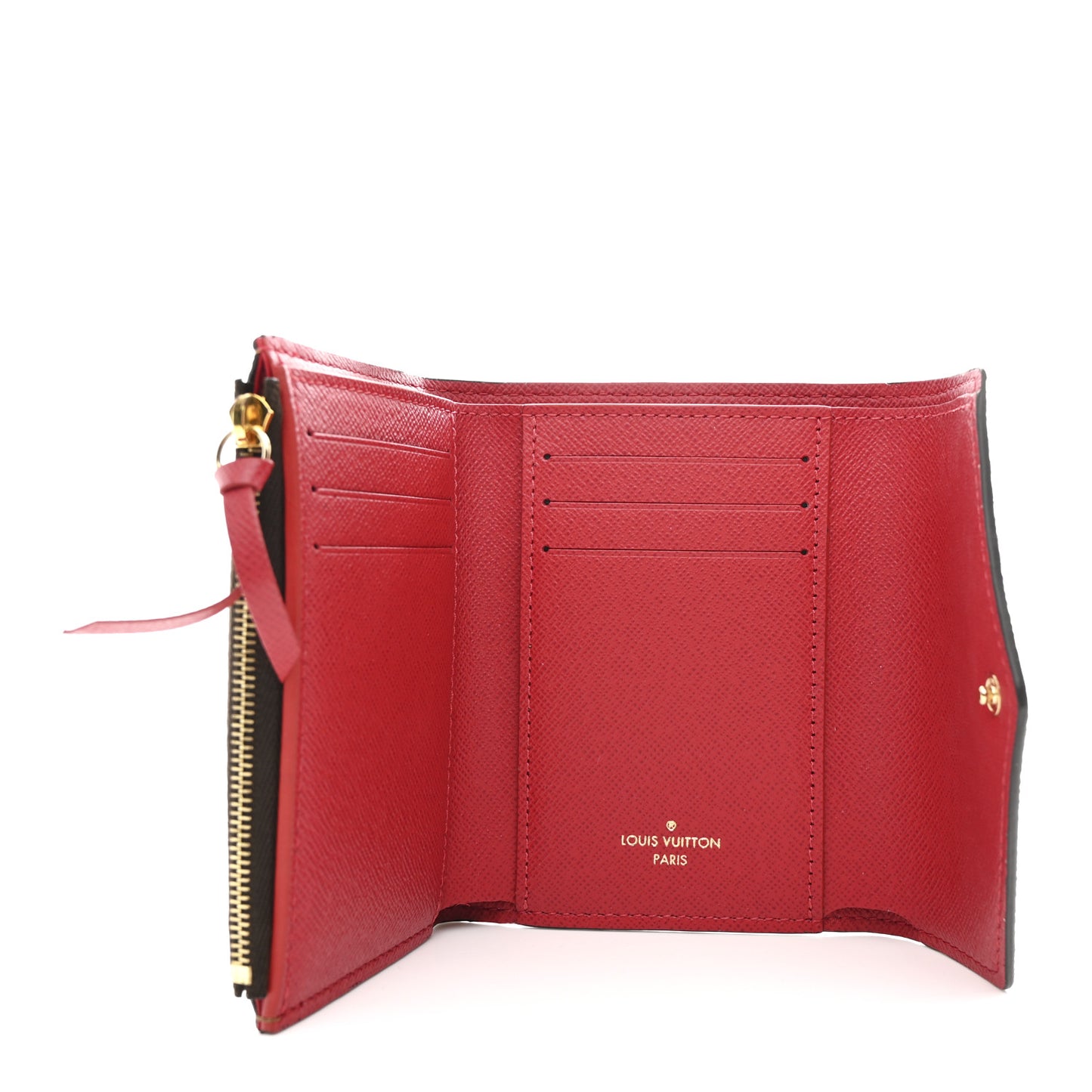 Damier Ebene Victorine Wallet Red