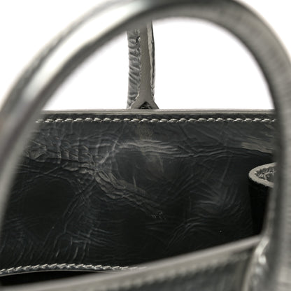 Saint Laurent Metallic Crinkled Calfskin Nano Supple Sac De Jour Silver 17 of 17