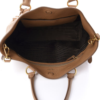 Prada Vitello Daino Pocket Tote Caramel 5 of 9