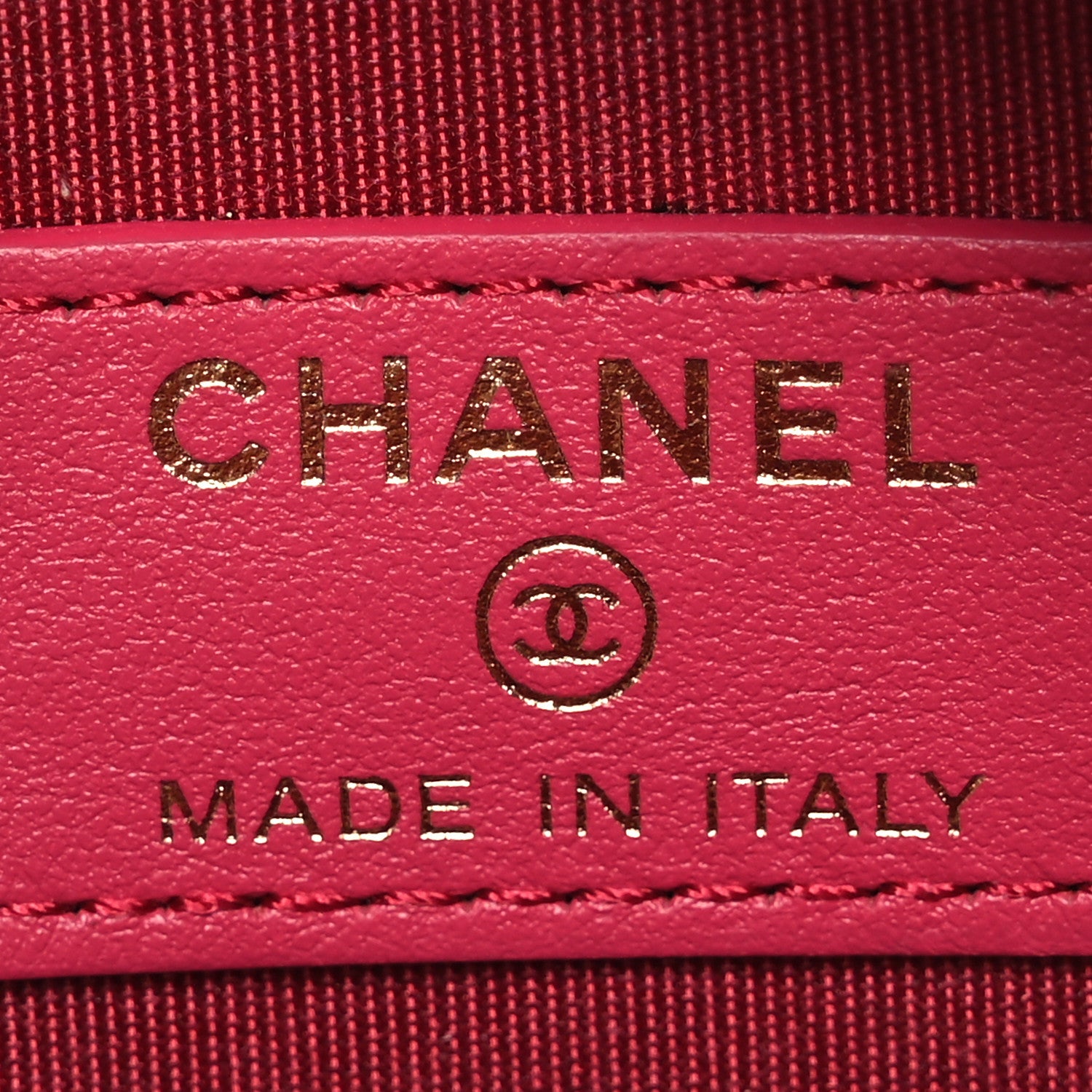 Chanel Goatskin Quilted Chanel 19 Round Clutch With Chain Dark Pink 6 of 14