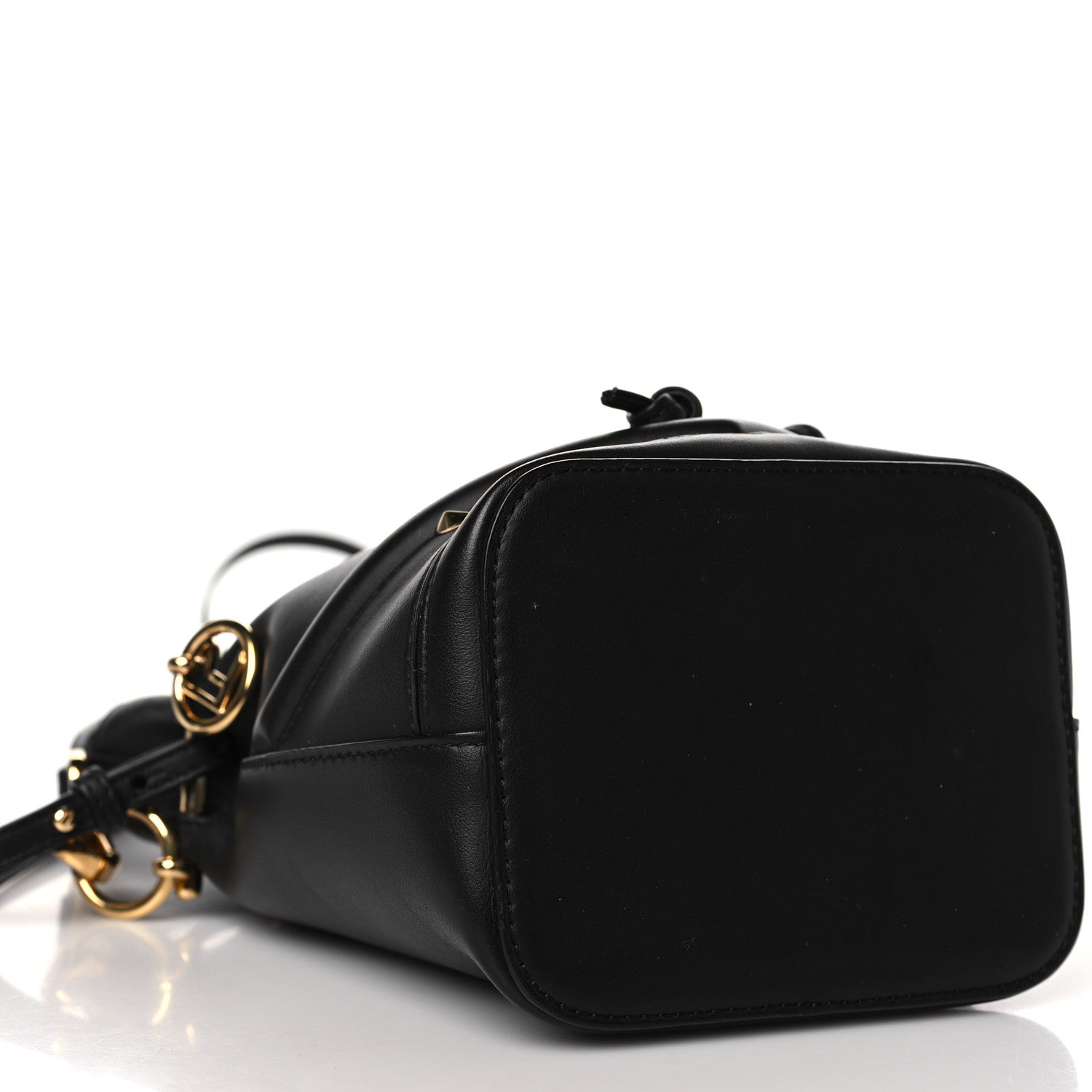 Fendi Vitello Century F is Fendi Eyebrow Monster Eyes Embossed Mini Mon Tresor Bucket Bag Black 7 of 8