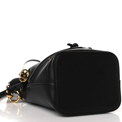 Fendi Vitello Century F is Fendi Eyebrow Monster Eyes Embossed Mini Mon Tresor Bucket Bag Black 7 of 8
