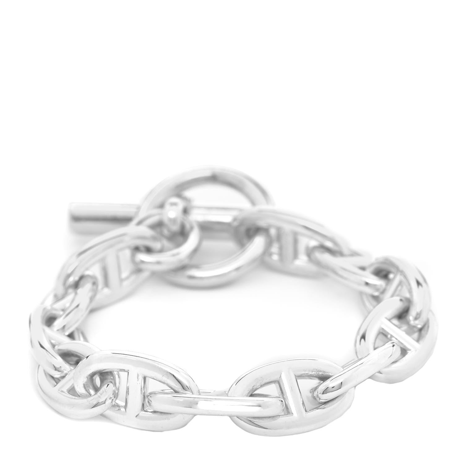 Hermes Sterling Silver MM Chaine d'Ancre Bracelet 1 of 4