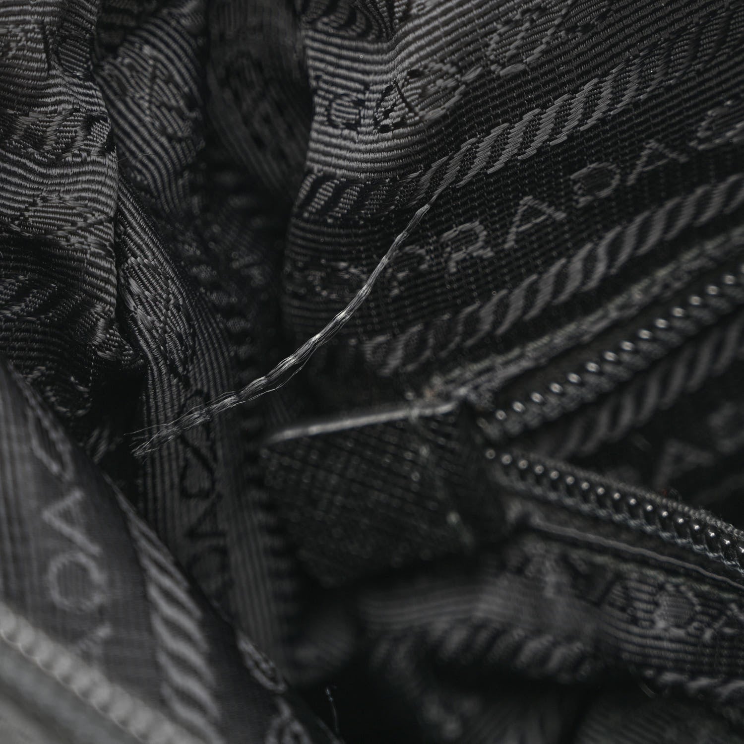 Prada Tessuto Nylon Saffiano Small Vela Messenger Black 10 of 14
