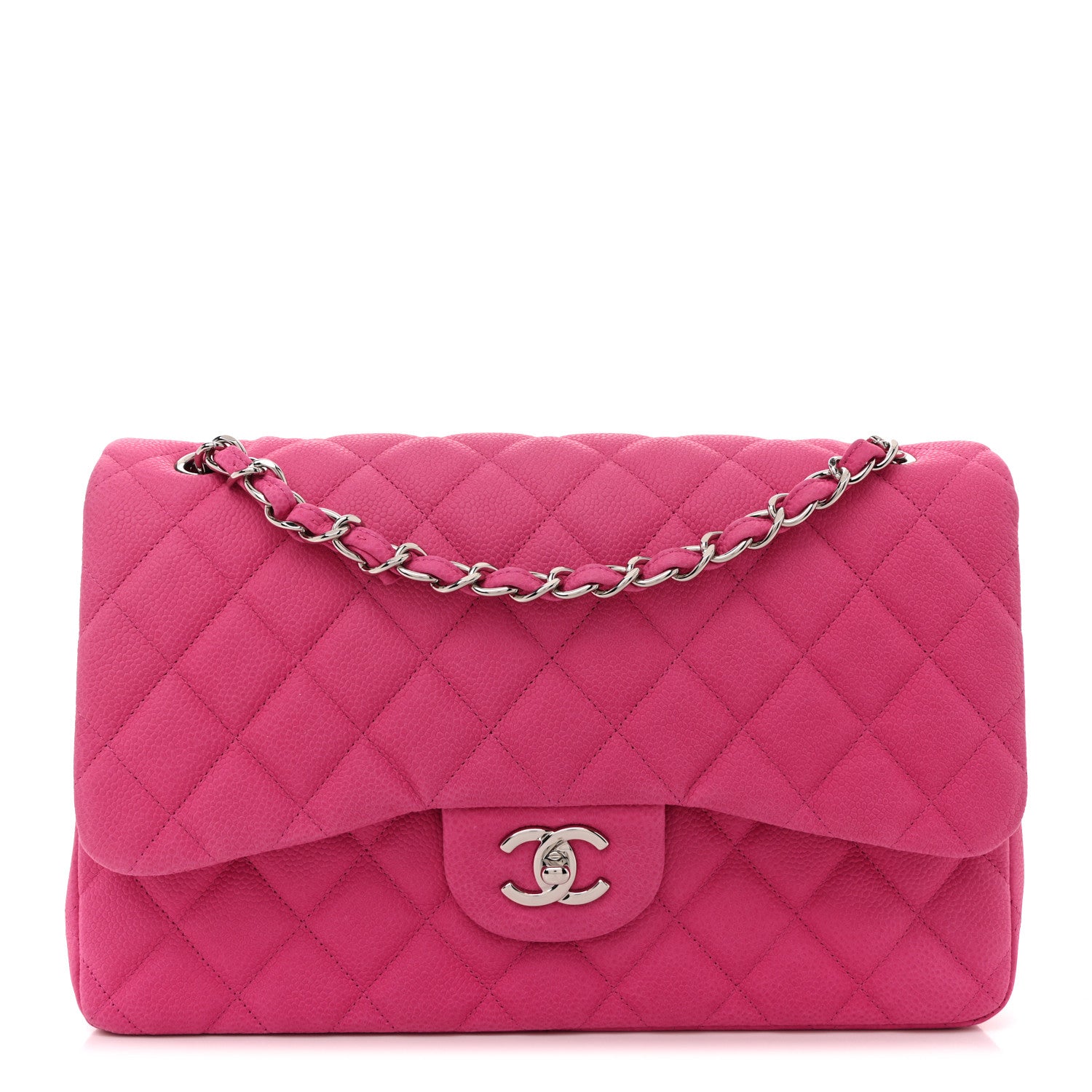 Chanel Iridescent Caviar Quilted Jumbo Double Flap Pink 2 of 19