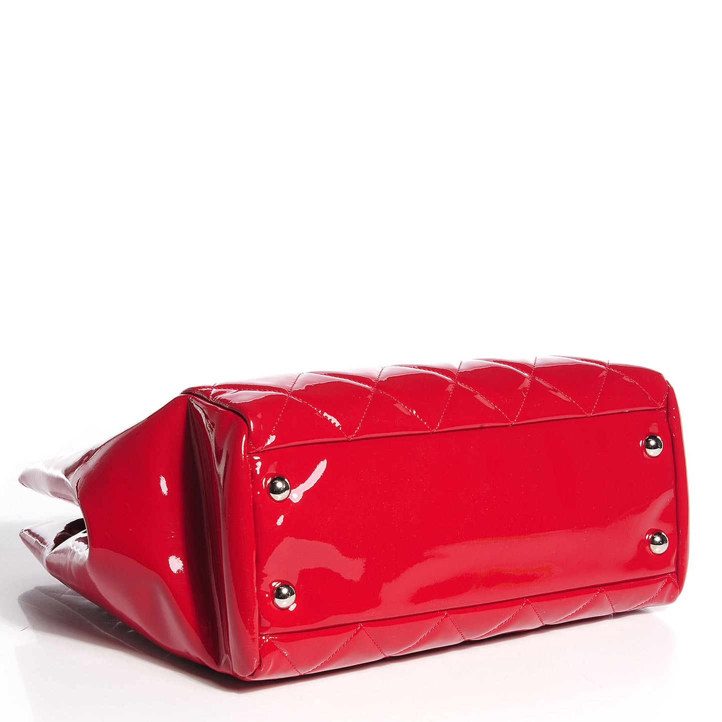 Patent Large Cells Tote Red