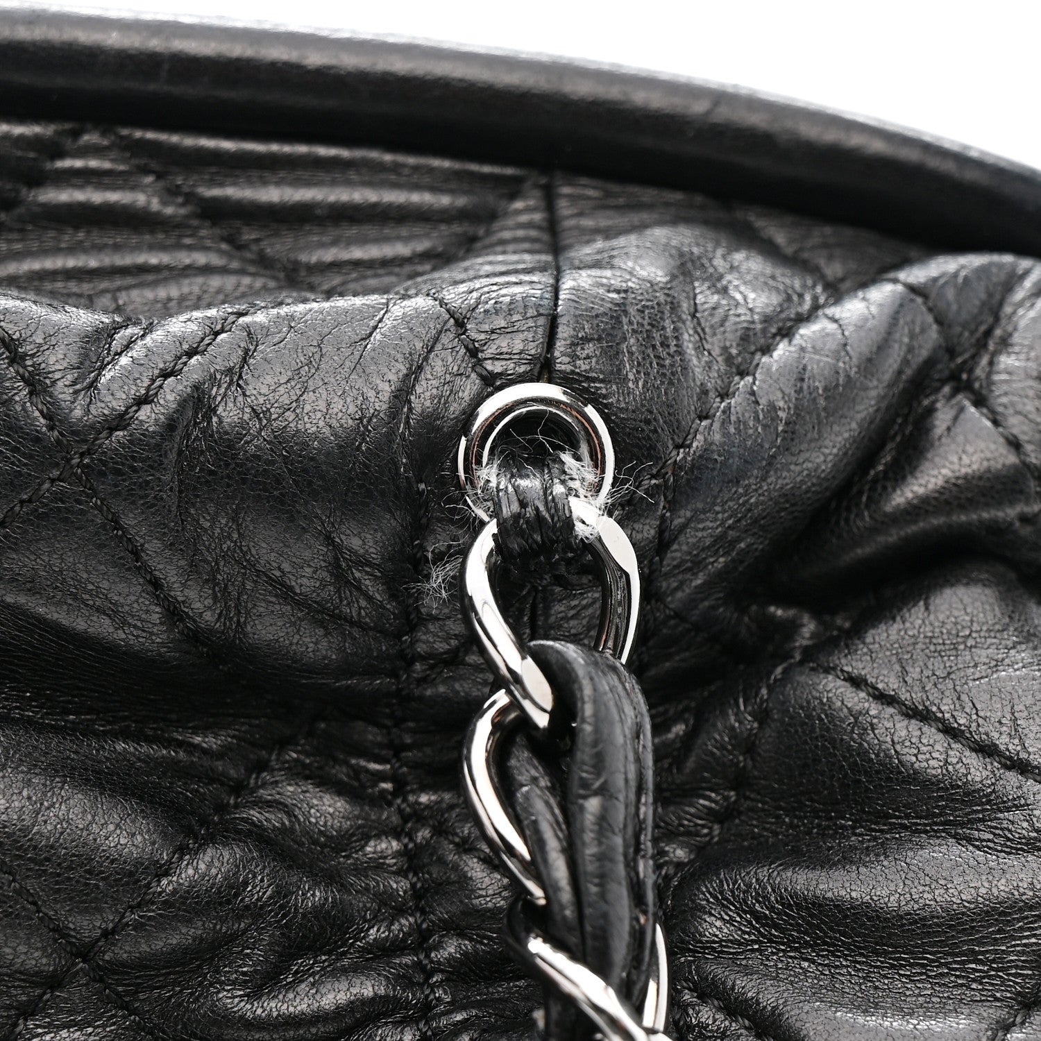 Chanel Lambskin Quilted Sharpei Frame Tote Black 12 of 16