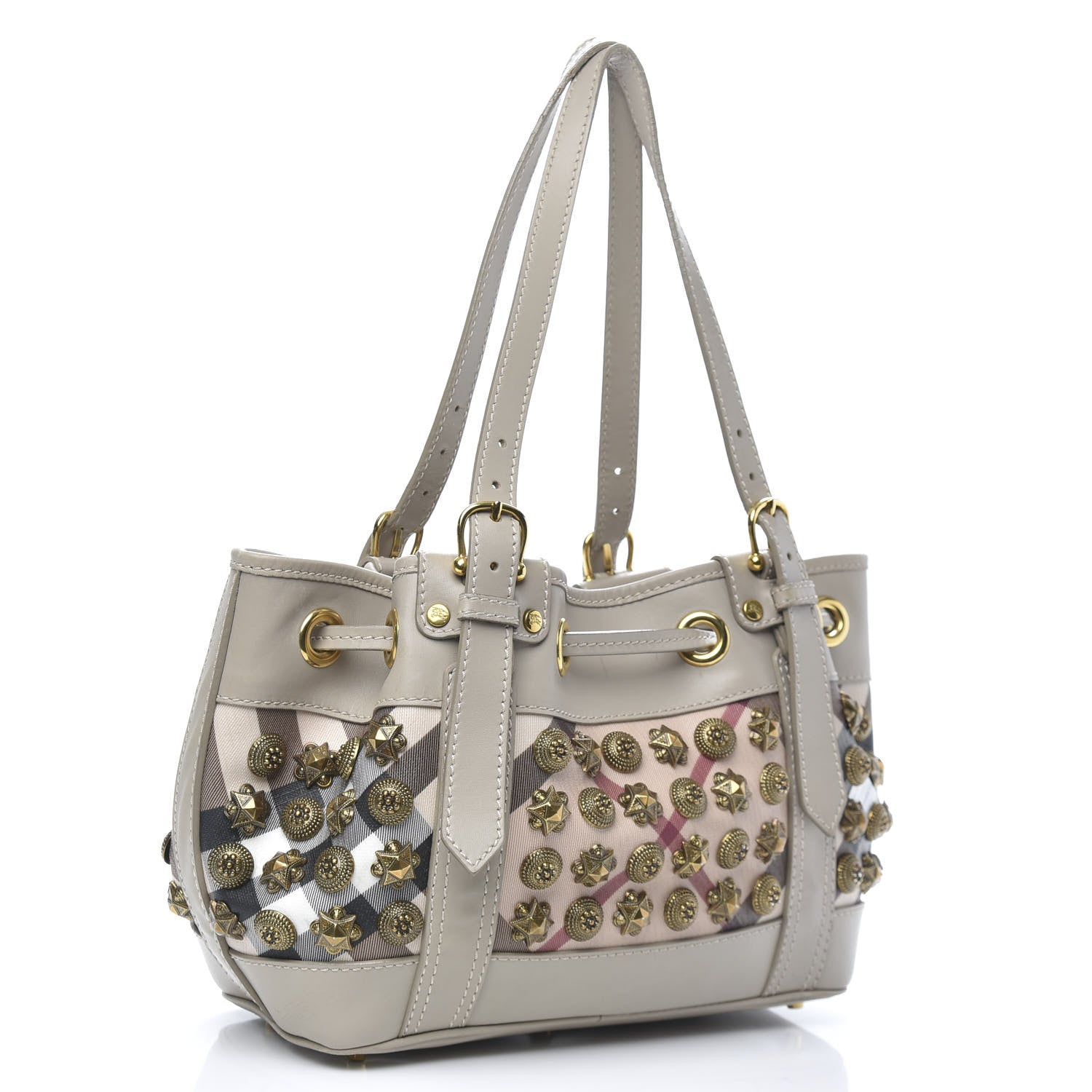 Burberry Prorsum Calfskin Nova Check Mason Warrior Beige 3 of 18