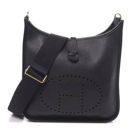 Hermes Taurillon Clemence Evelyne III PM Black 1 of 10