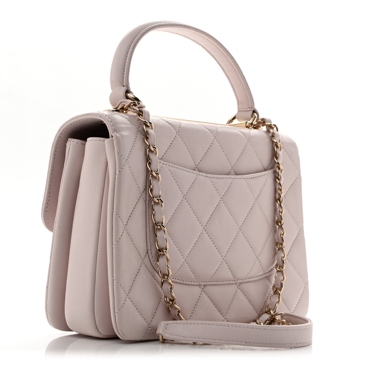 Chanel Lambskin Quilted Small Trendy CC Dual Handle Flap Bag Light Purple 3 of 13
