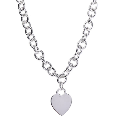 Tiffany Sterling Silver Heart Tag Toggle Necklace 1 of 6