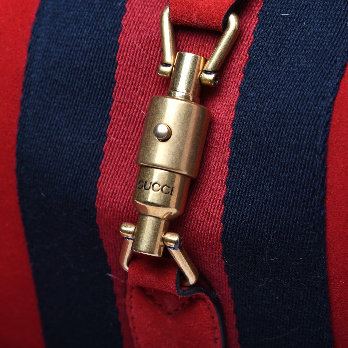 Soft Suede Web Large Jackie Hobo Red