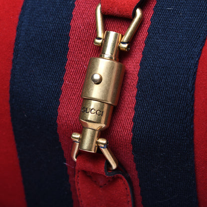 Gucci Soft Suede Web Large Jackie Hobo Red 10 of 15