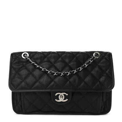 Chanel Caviar Quilted Large French Riviera Flap Black 1 of 13