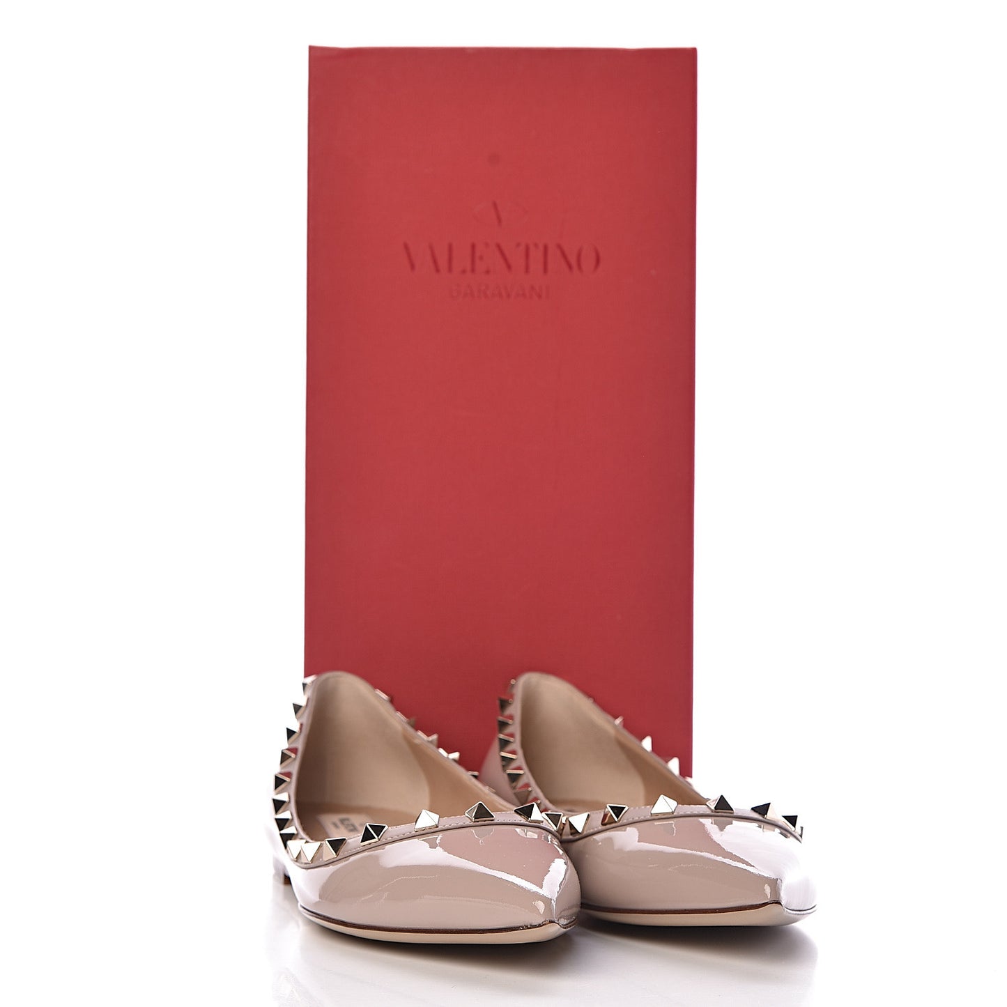 Patent Rockstud Ballerina Flats 39.5 Poudre