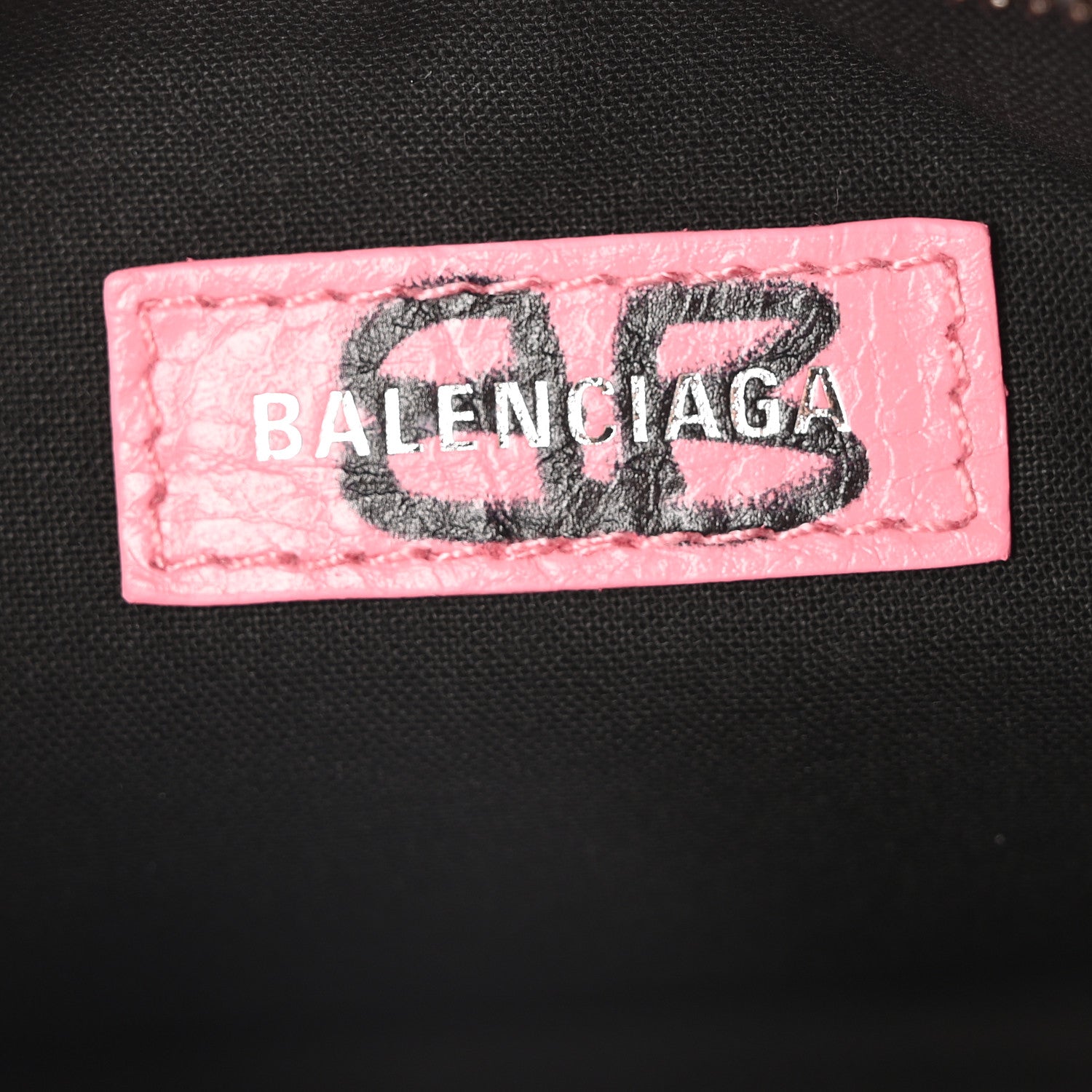 Balenciaga Agneau Arena Graffiti Le Cagole Shoulder Bag XS Sweet Pink 6 of 11