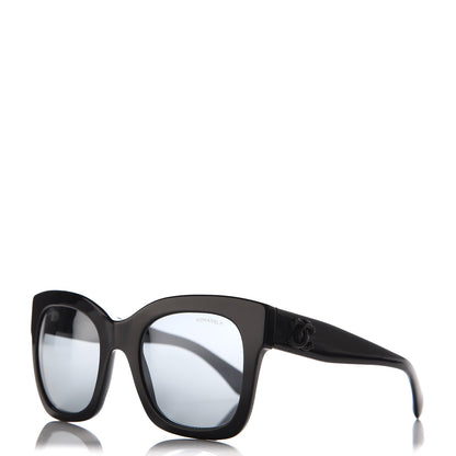 Chanel Mirror CC Sunglasses 5357 Black 1 of 8