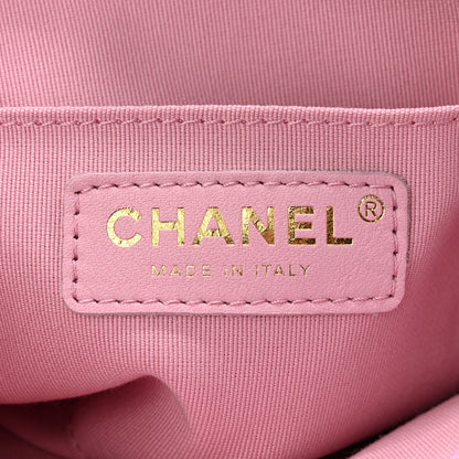 Chanel Shiny Caviar Quilted Medium Duma Pockets Drawstring Backpack Lilac 6 of 10