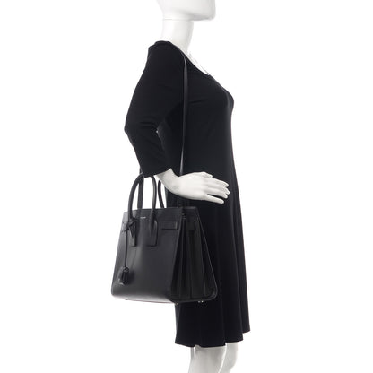 Saint Laurent Grained Calfskin Small Sac De Jour Black 2 of 12