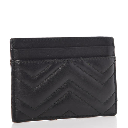Gucci Calfskin Matelasse GG Marmont Card Holder Black 3 of 9