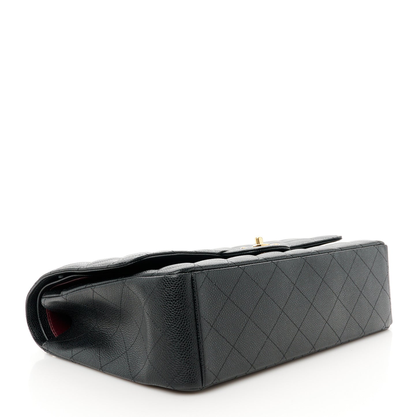 Caviar Quilted Maxi Double Flap Black