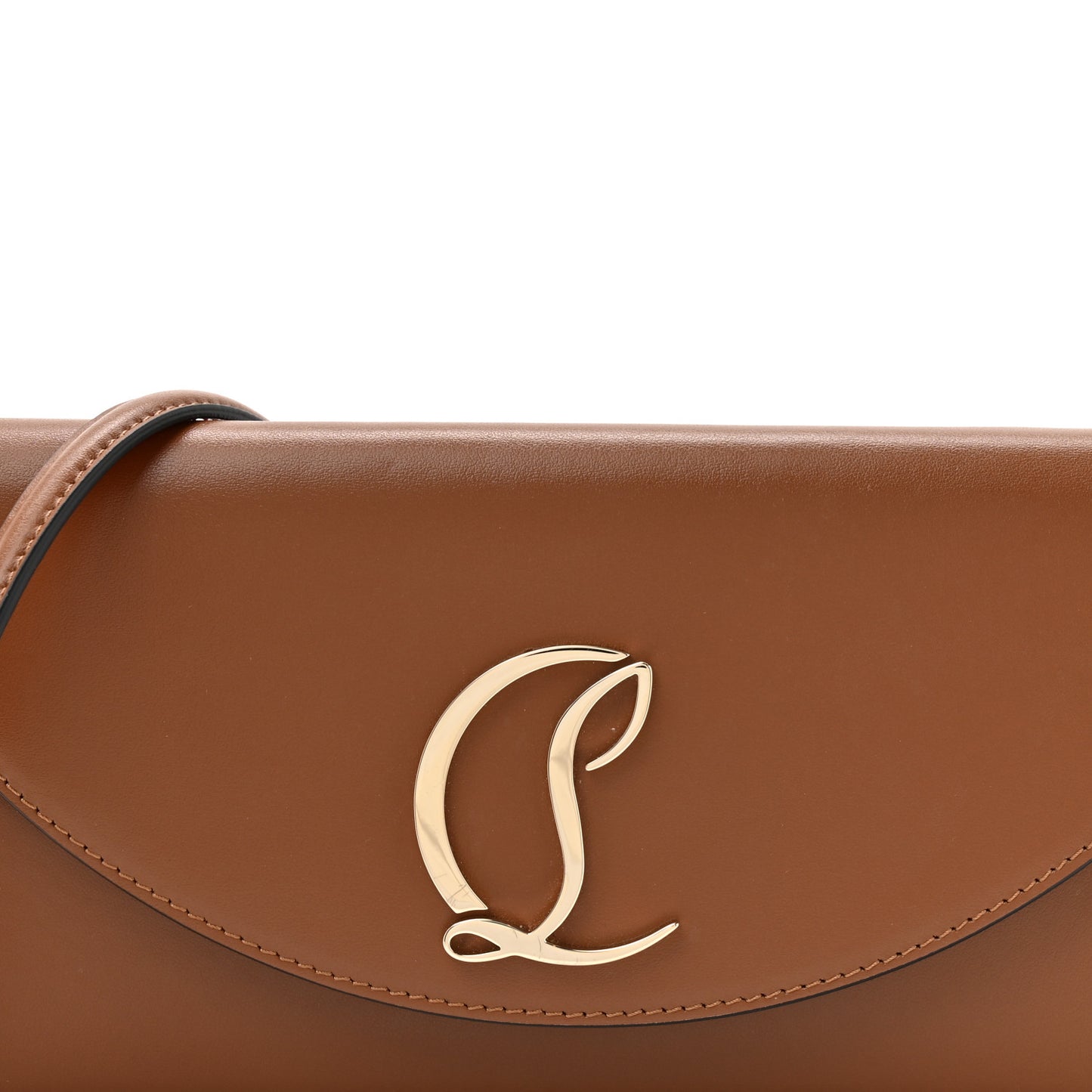 Calfskin Loubi54 Crossbody Clutch Biscotto