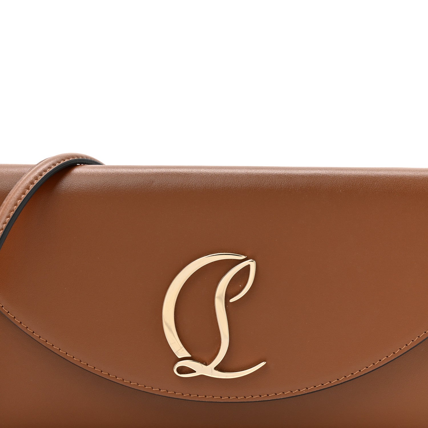 Christian Louboutin Calfskin Loubi54 Crossbody Clutch Biscotto 7 of 10