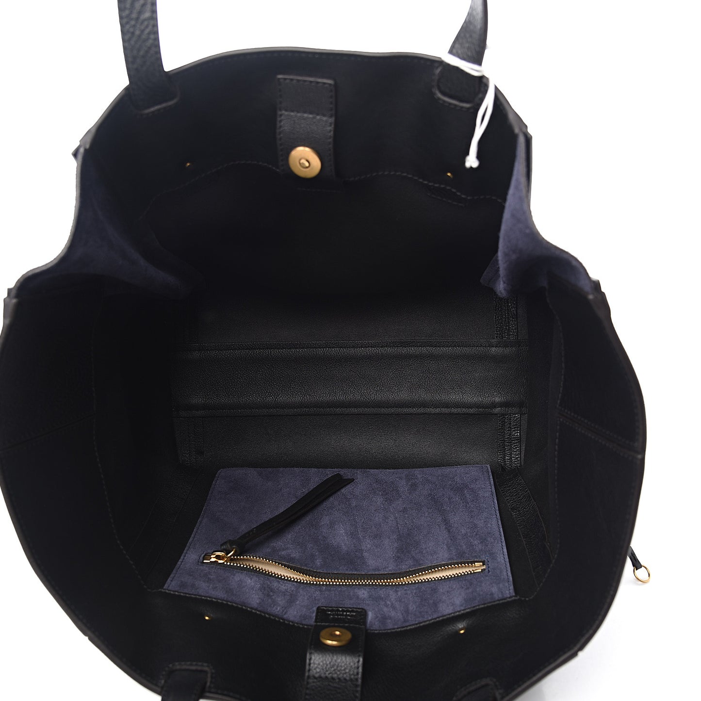 Smooth Calfskin Medium Milo Shopping Tote Black