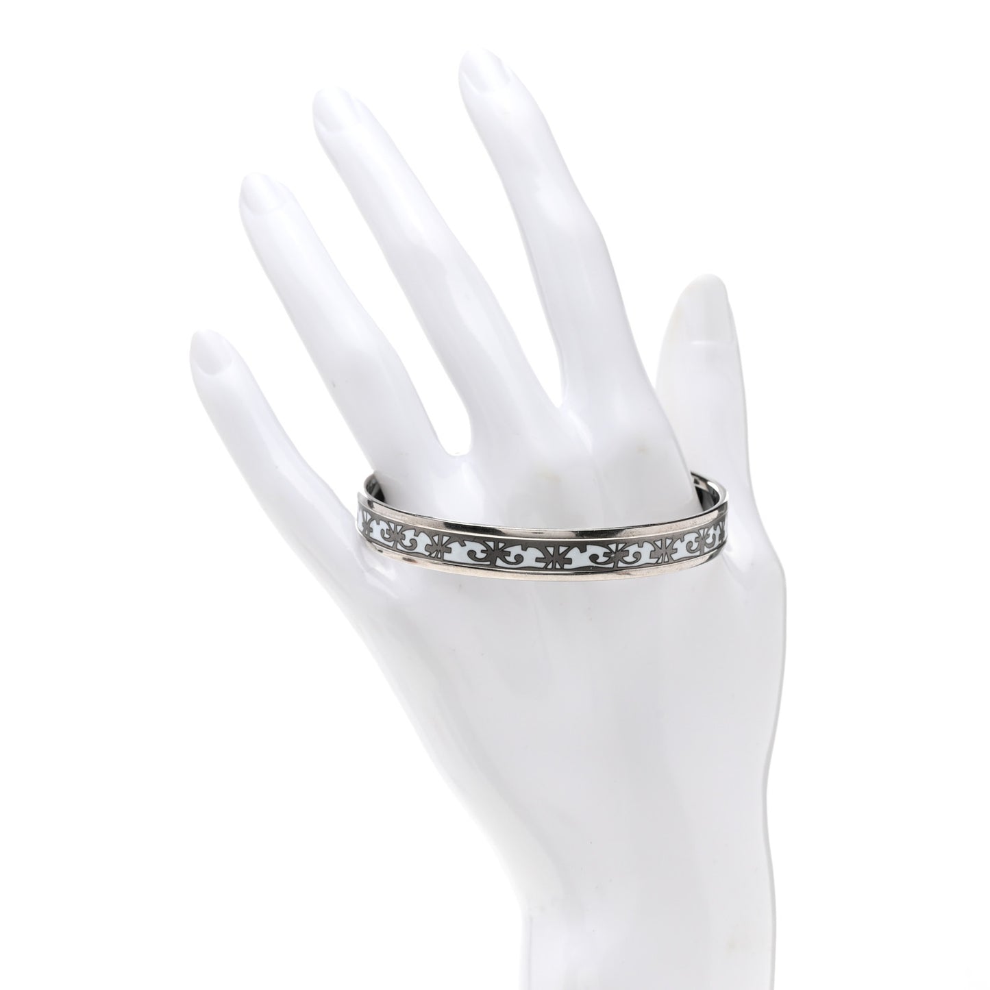Enamel Printed Narrow Balcons Du Guadalquivir Bracelet 65 Platine