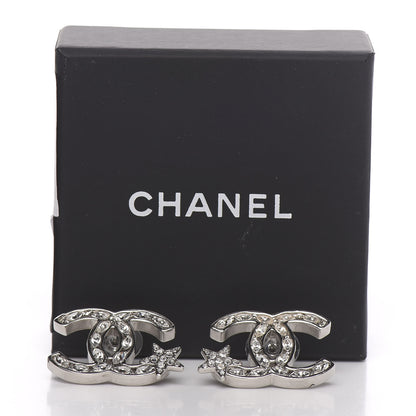 Chanel Crystal CC Starfall Earrings Silver 5 of 5