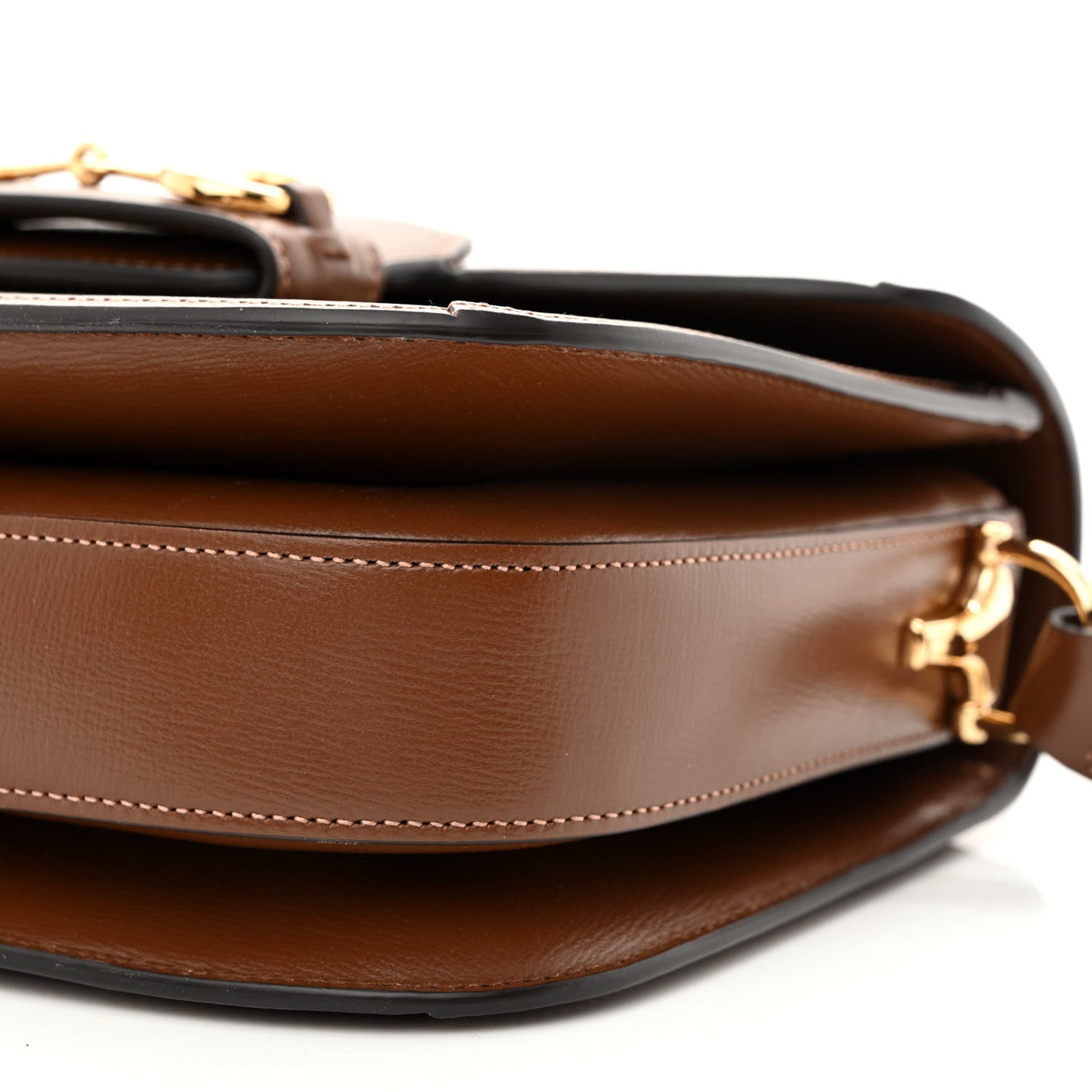 GG Supreme Monogram Horsebit 1955 Shoulder Bag Beige Brown Sugar
