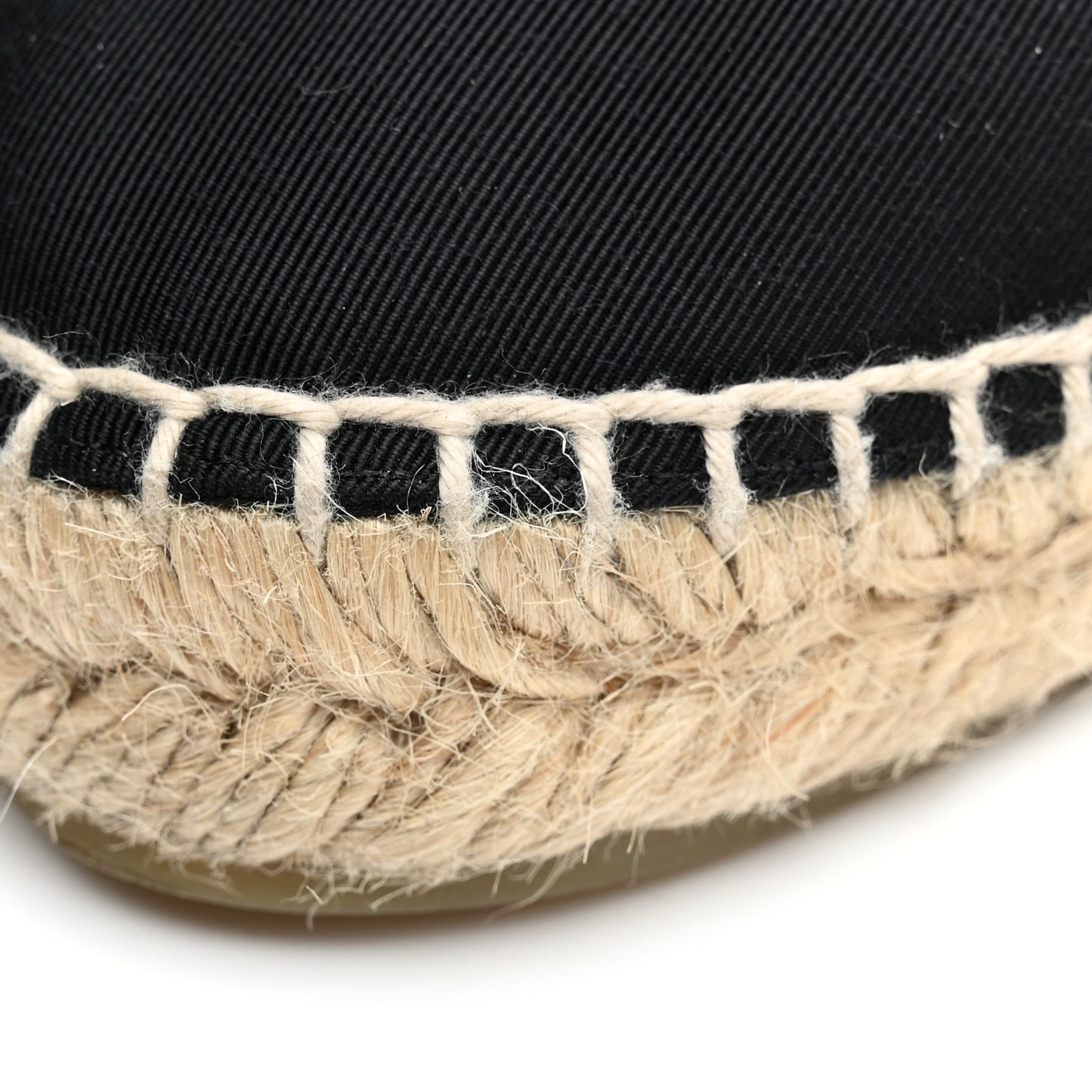 Mesh Grosgrain CC Espadrilles 38 Black White