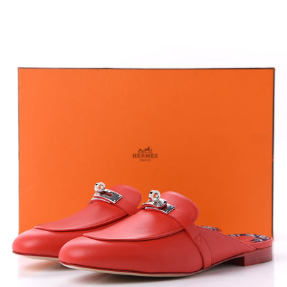 Hermes Calfskin Oz Mules 38.5 Pavot 14 of 14
