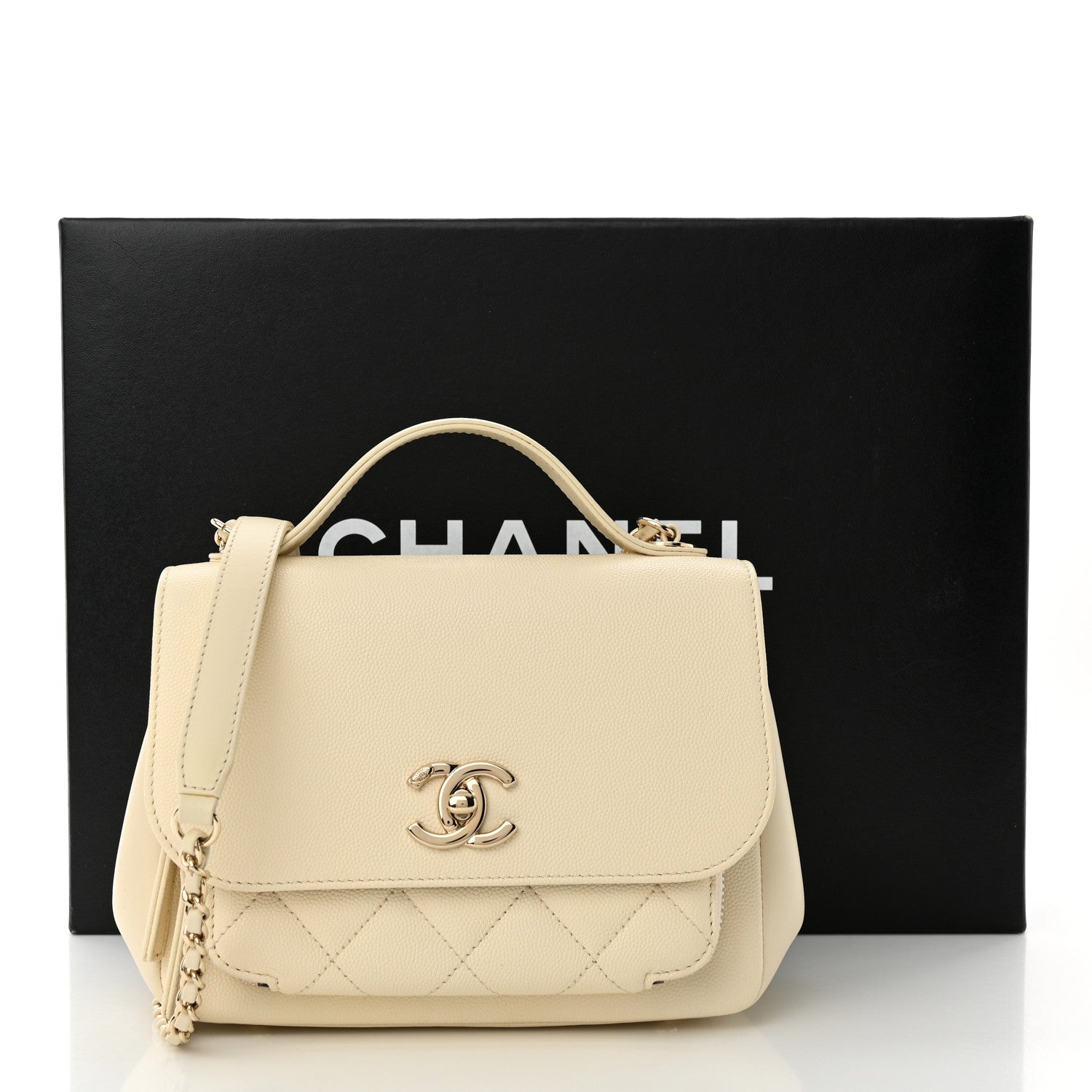Chanel Caviar Quilted Small Business Affinity Flap White 11 of 11
