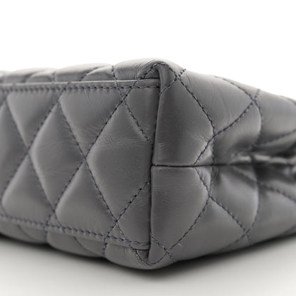 Chanel Shiny Aged Calfskin Quilted Nano Kelly Shopper Grey 10 of 11