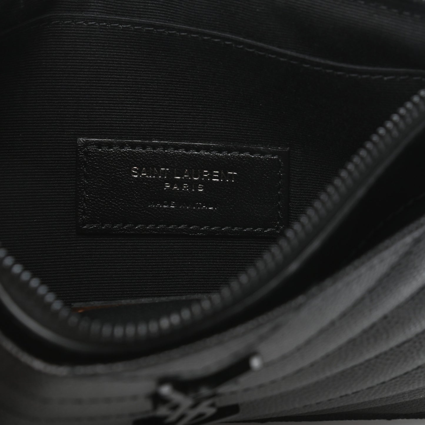 Grain De Poudre Chevron Monogram Bill Pouch Black